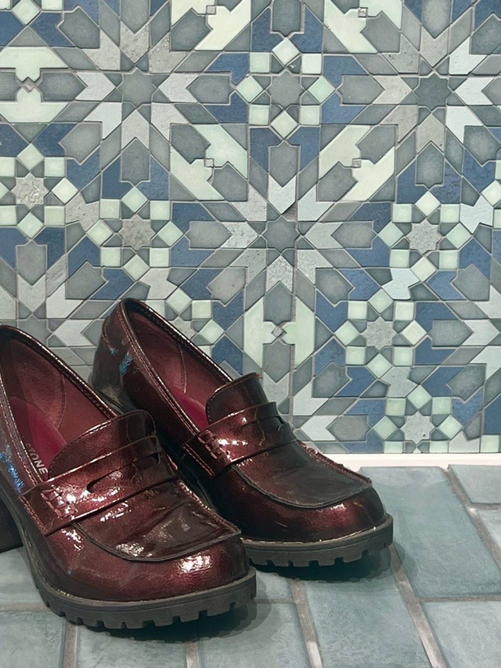 Salt + Stone - Burgundy Patent Penny Loafers
